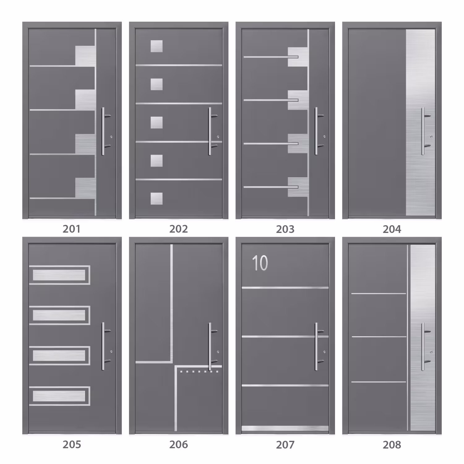 Aluminium front doors designs. Create your own front doors. entrance doors
